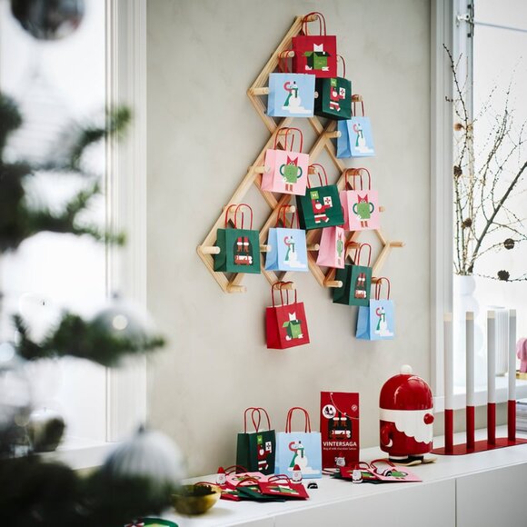 New ! Ikea VINTERFINT Alternative Christmas Tree Wall Decoration Solid Pine Wood - Picture 1 of 6